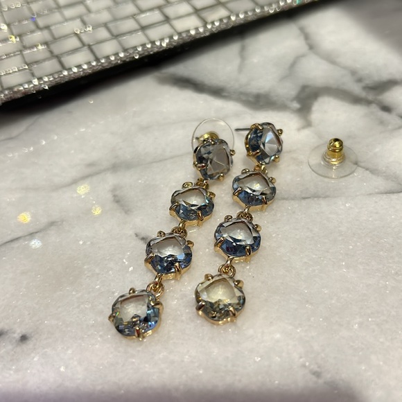 Four Crystal Drop Earrings-4 Colors Avail-Boutique - Picture 8 of 10